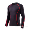 Snelle droge heren sportfitness shirts compressie shirt